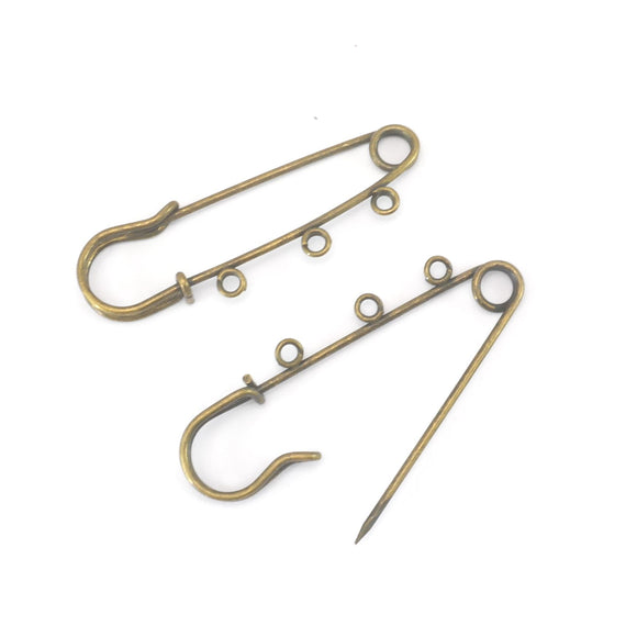 Safety pin - 60mm - Bronze