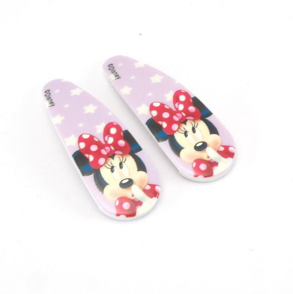 Hair clips - Mickey Mouse - Pair (2) - Purple