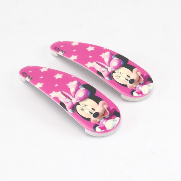 Hair clips - Mickey Mouse - Pair (2) - Dark Pink