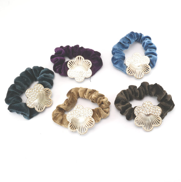 Hair bands - scrunchies - Diamante - Flower #1