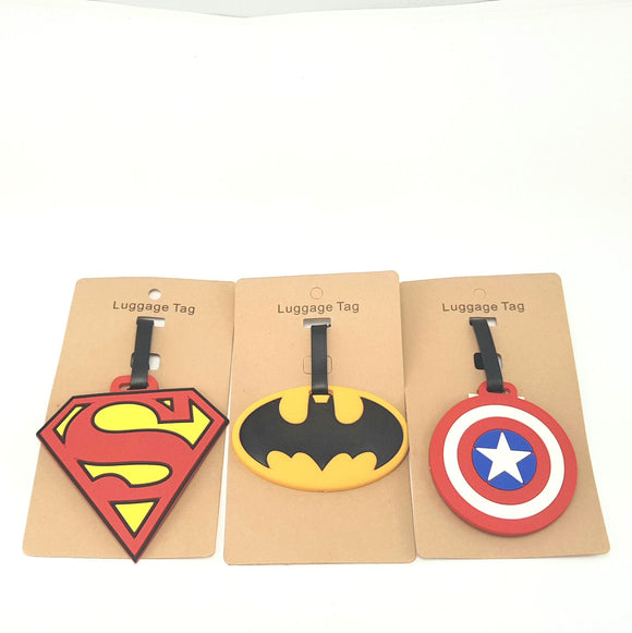 Bag tags - Superheroes Shields