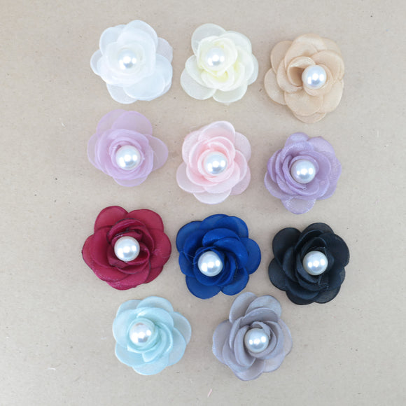 Material Flower - 45mm - 15 mm Pearl inside - 4 layers