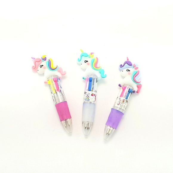 Pens -4 colour - Unicorn
