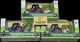 Die cast metal tractor with plastic parts