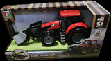 Farm tractor with snow plough