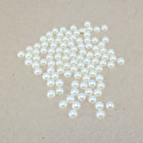 Pearl Beads - Flat back - 4 x 8mm (+-100) (14g)