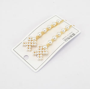 Pearl Hairclip - Pair (2) - 70mm