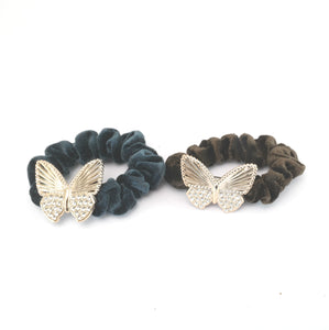 Hair bands - scrunchies - Diamante - Butterfly #3