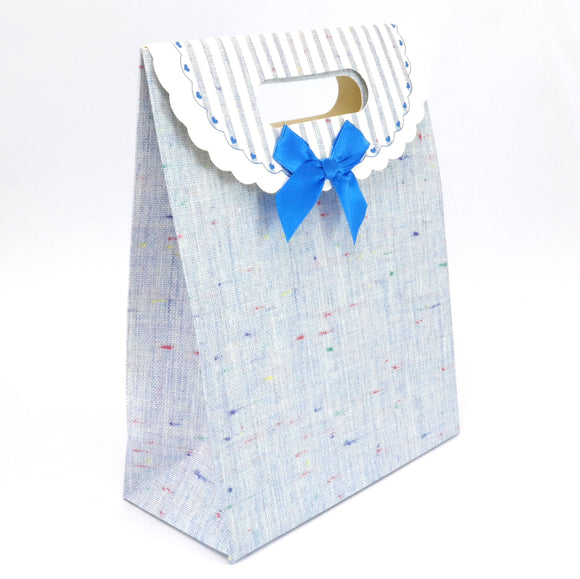 Small closing gift bag - 210 x 165 x 80mm - Denim