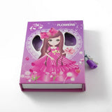 Children diary with lock - small - Flowers