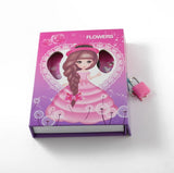 Children diary with lock - small - Flowers