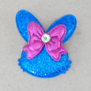 Badges/Patches - Stich on - Glitter bunnyface - (2 Pack)