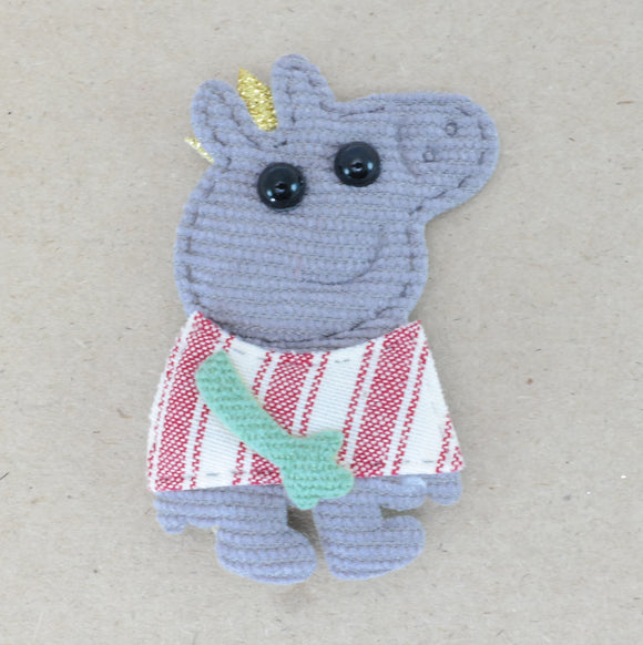 Badges/Patches - Stich on - Peppa Pig with striped dress - (2 Pack)
