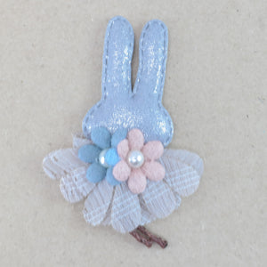 Badges/Patches - Stich on -Bunny face with  dress - (2 Pack)