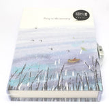 Notebook - A5 in case with lock - Ferry in the morning