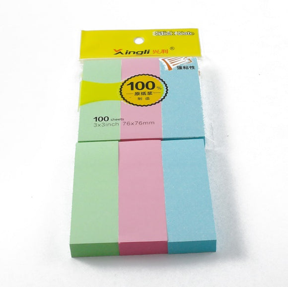 Sticky notes - multi colour strips - 3x25x100mm